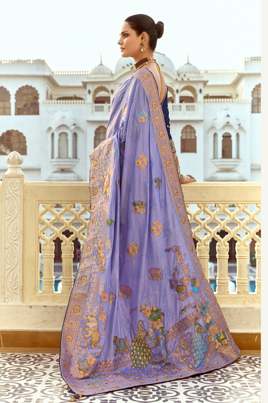 Banarasi Silk Saree with Traditional Zari Weaving Elegance