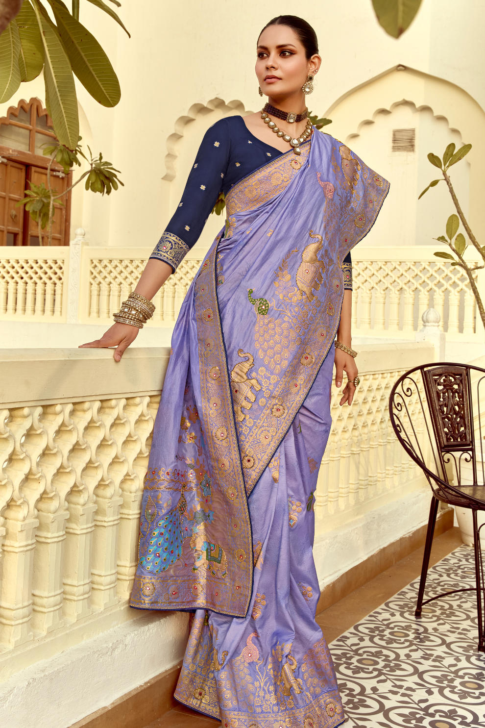 Banarasi Silk Saree with Traditional Zari Weaving Elegance