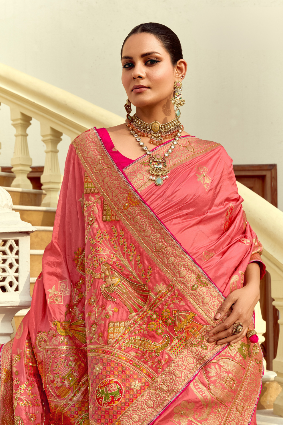 Banarasi Silk Saree with Traditional Zari Weaving Elegance