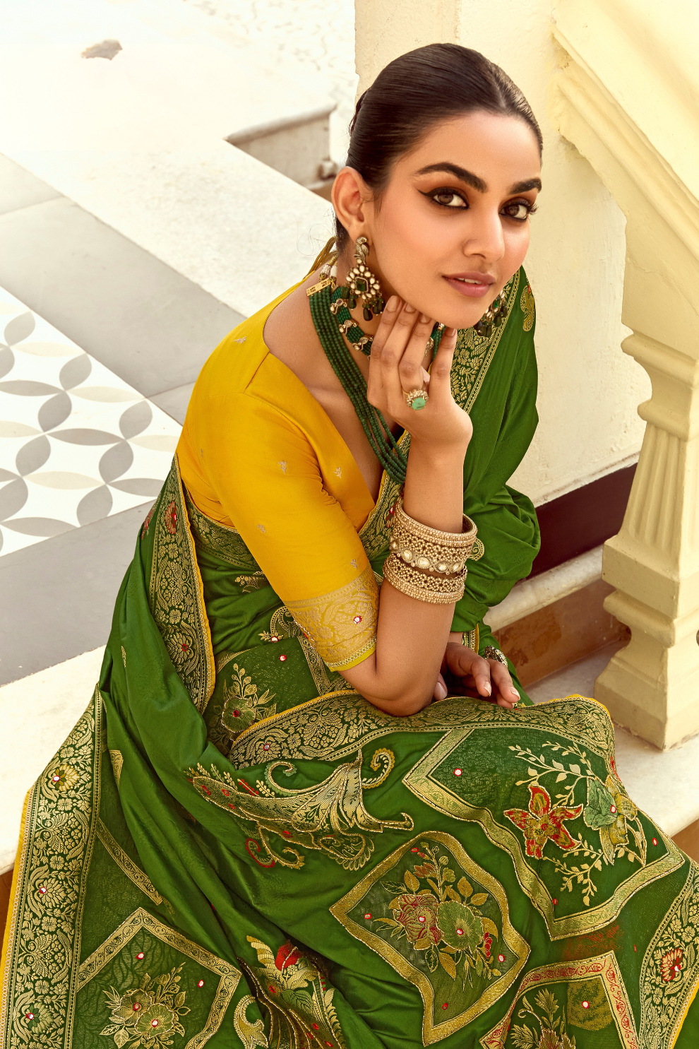 Banarasi Silk Saree with Traditional Zari Weaving Elegance