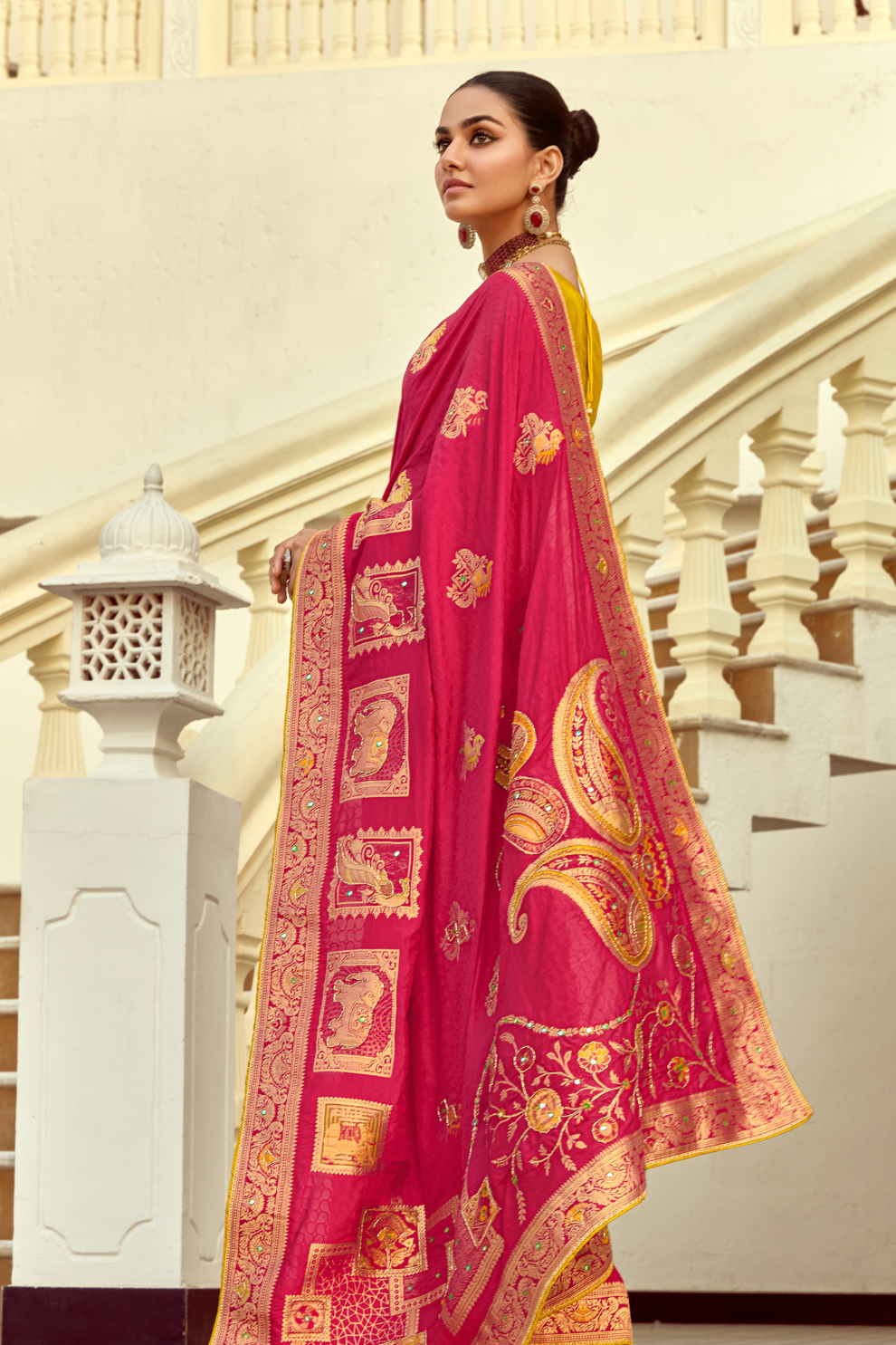 Banarasi Silk Saree with Traditional Zari Weaving Elegance