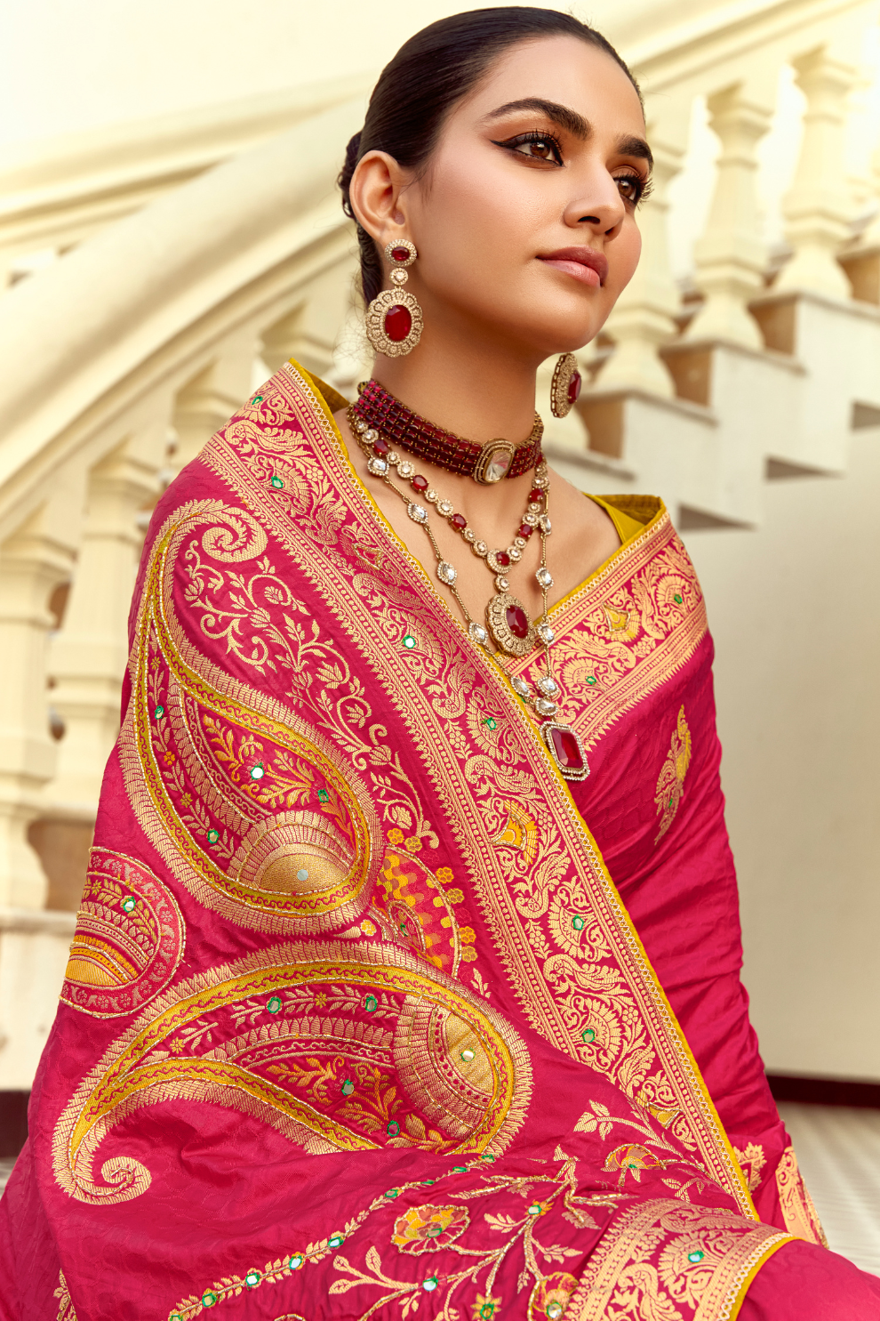 Banarasi Silk Saree with Traditional Zari Weaving Elegance
