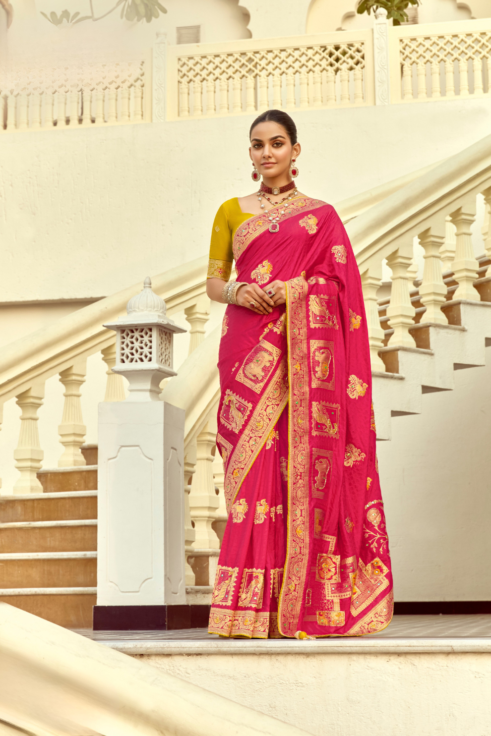 Banarasi Silk Saree with Traditional Zari Weaving Elegance