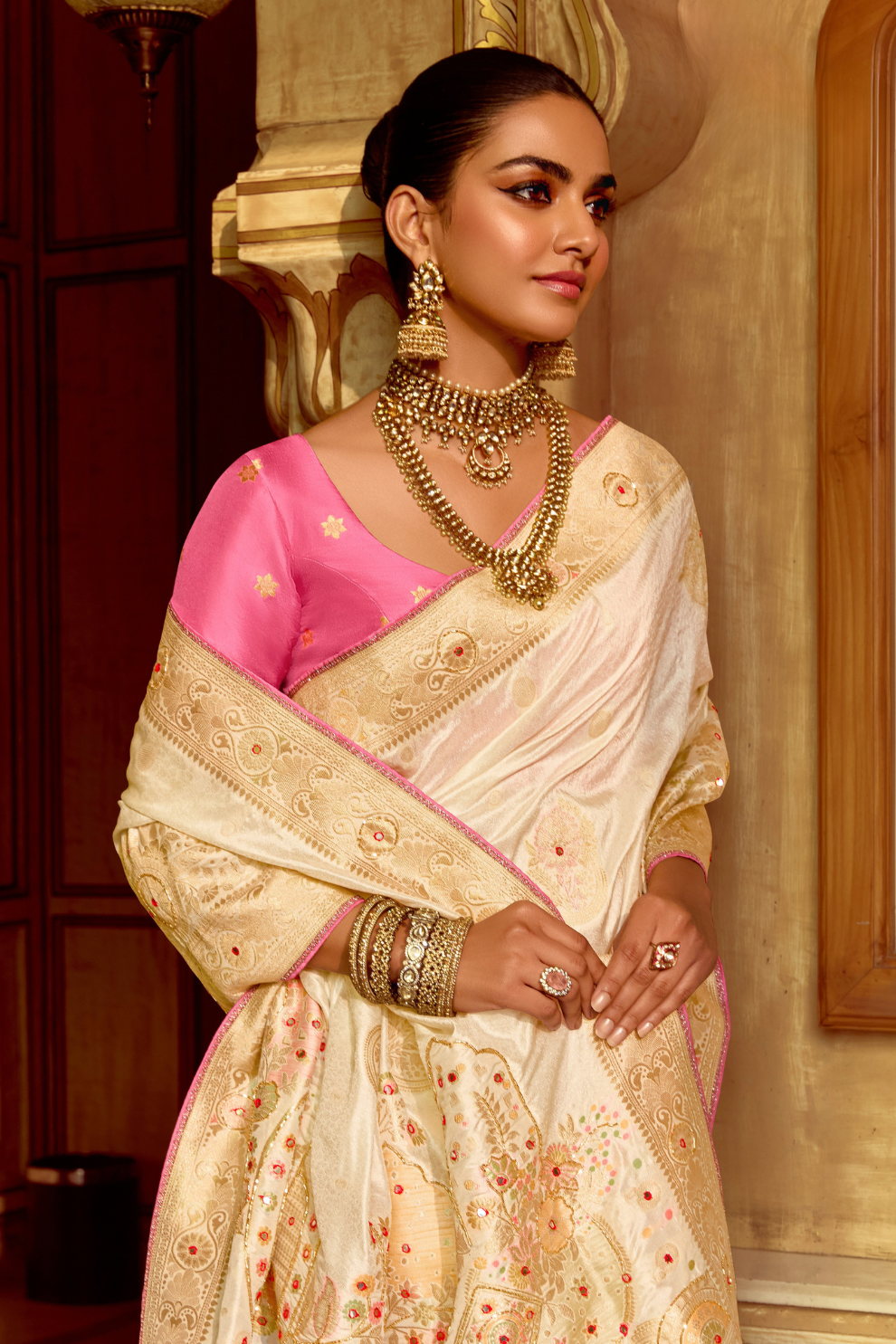 Banarasi Silk Saree with Traditional Zari Weaving Elegance