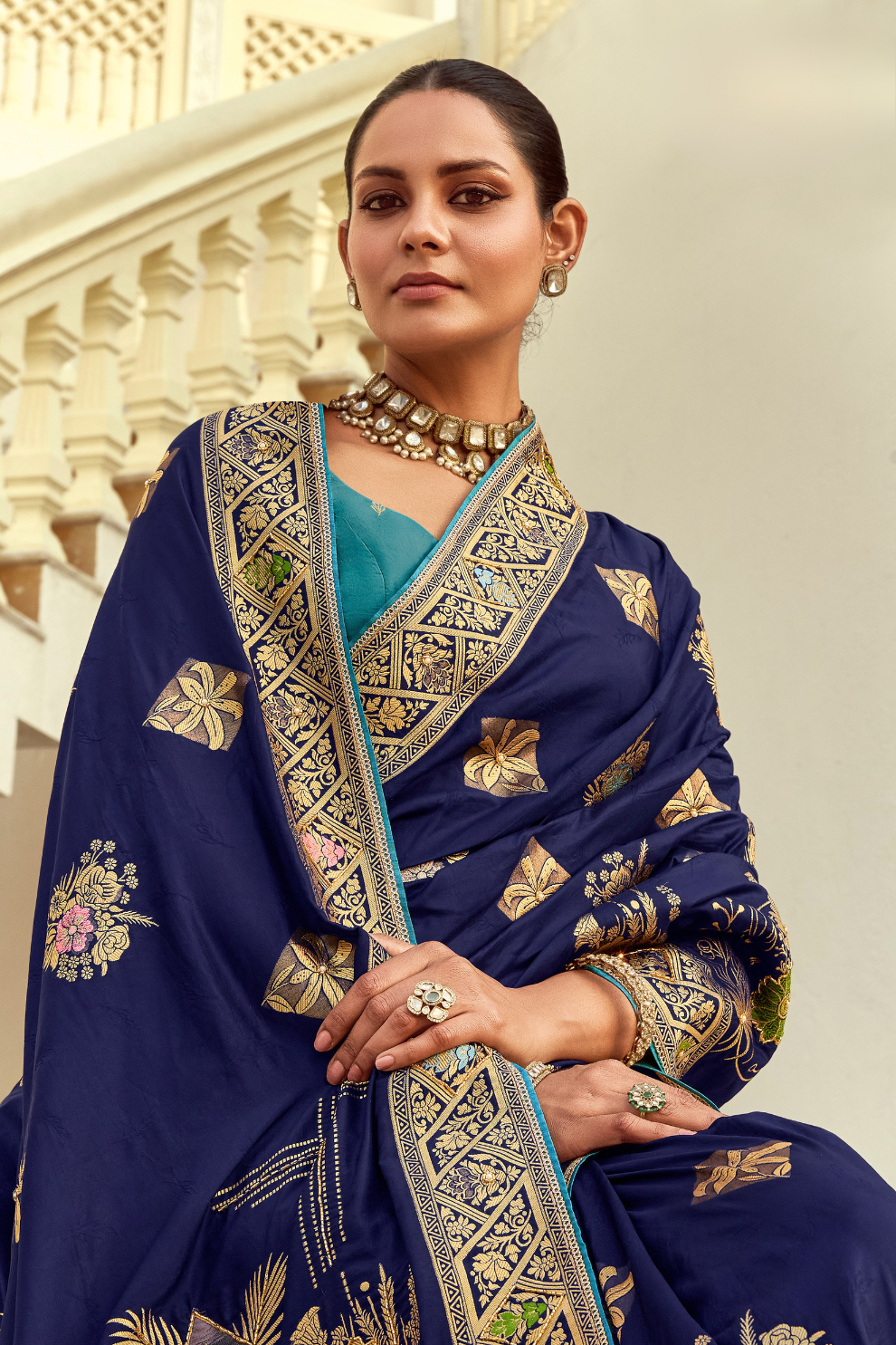 Banarasi Silk Saree with Traditional Zari Weaving Elegance