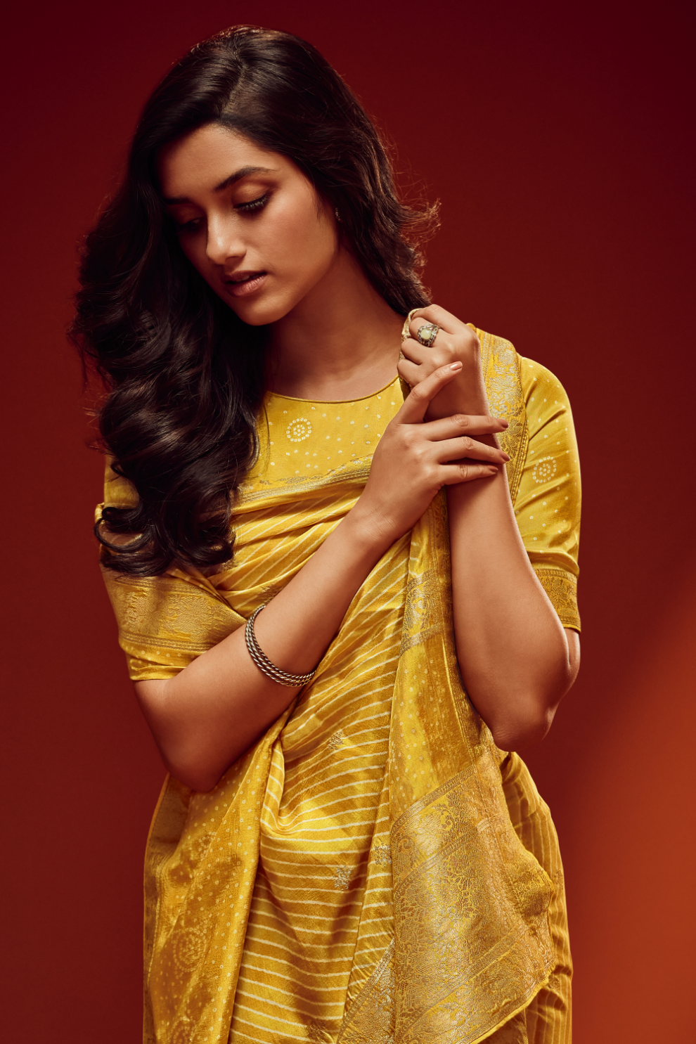 Graceful Woven Saree with Digitally Printed Blouse