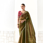 Tissue Silk Saree with Heavy Embroidered Border for Grand Occasions
