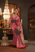 Elegant Silk Jacquard Saree with Handloom Weaving Craft