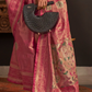 Elegant Silk Jacquard Saree with Handloom Weaving Craft