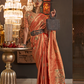 Elegant Silk Jacquard Saree with Handloom Weaving Craft
