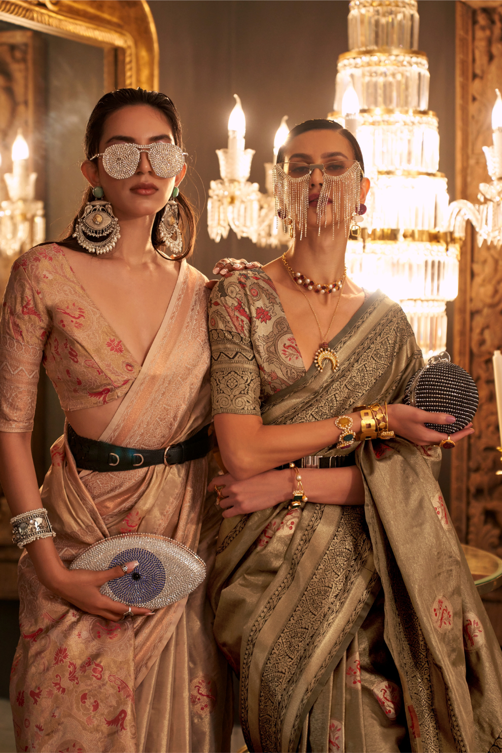 Elegant Silk Jacquard Saree with Handloom Weaving Craft