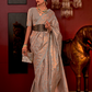 Zari Woven Banarasi Silk Blend Saree with Regal Detailing