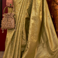 Zari Woven Banarasi Silk Blend Saree with Regal Detailing