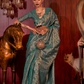 Zari Woven Banarasi Silk Blend Saree with Regal Detailing