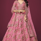 Traditional Slub Silk Lehenga Choli with Sequin Detailing