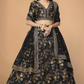 Traditional Slub Silk Lehenga Choli with Sequin Detailing