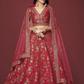 Traditional Slub Silk Lehenga Choli with Sequin Detailing