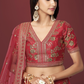 Traditional Slub Silk Lehenga Choli with Sequin Detailing