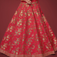 Traditional Slub Silk Lehenga Choli with Sequin Detailing
