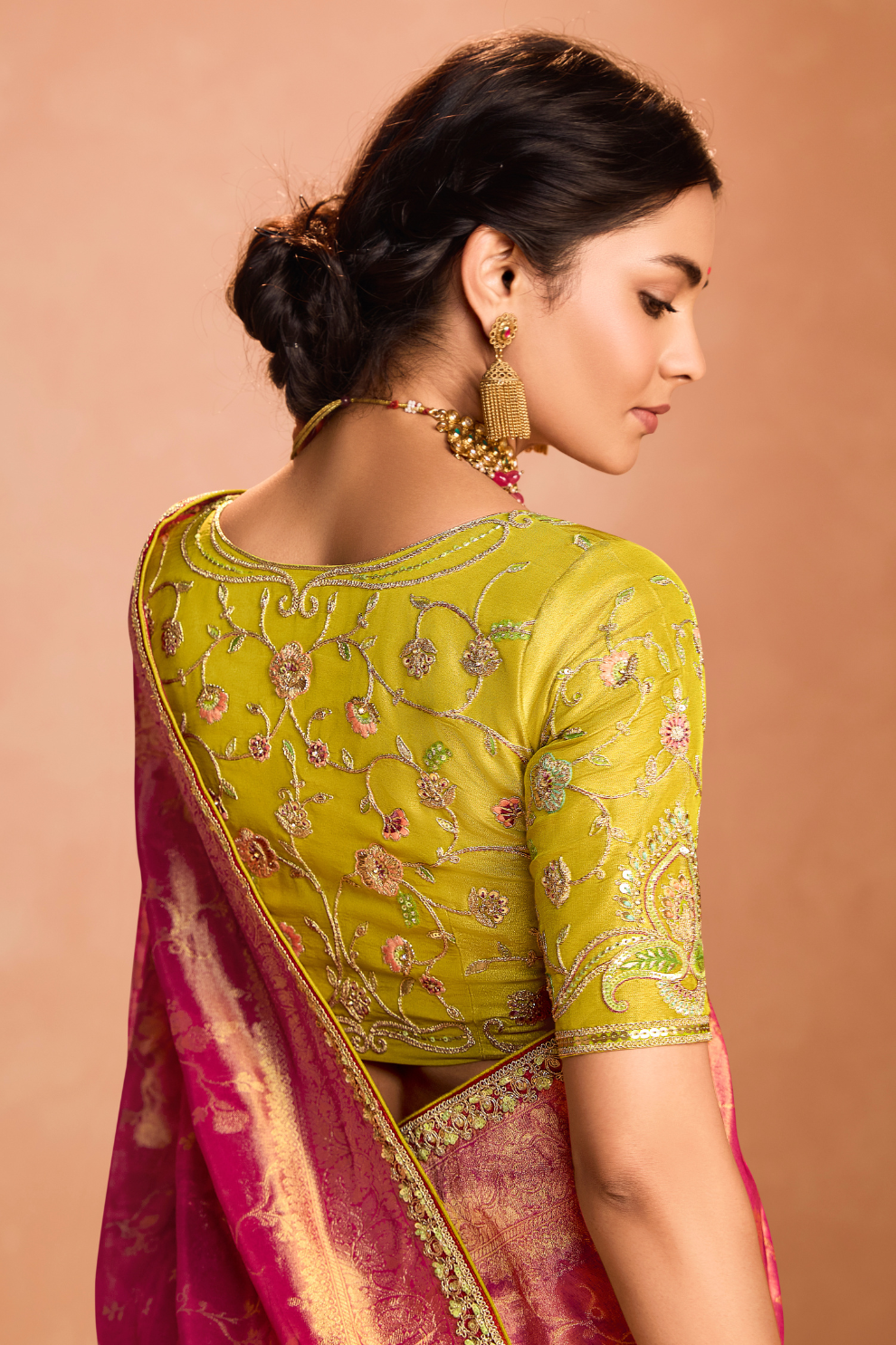 Banarasi Bridal Tissue Silk Saree with Traditional Royal Finish