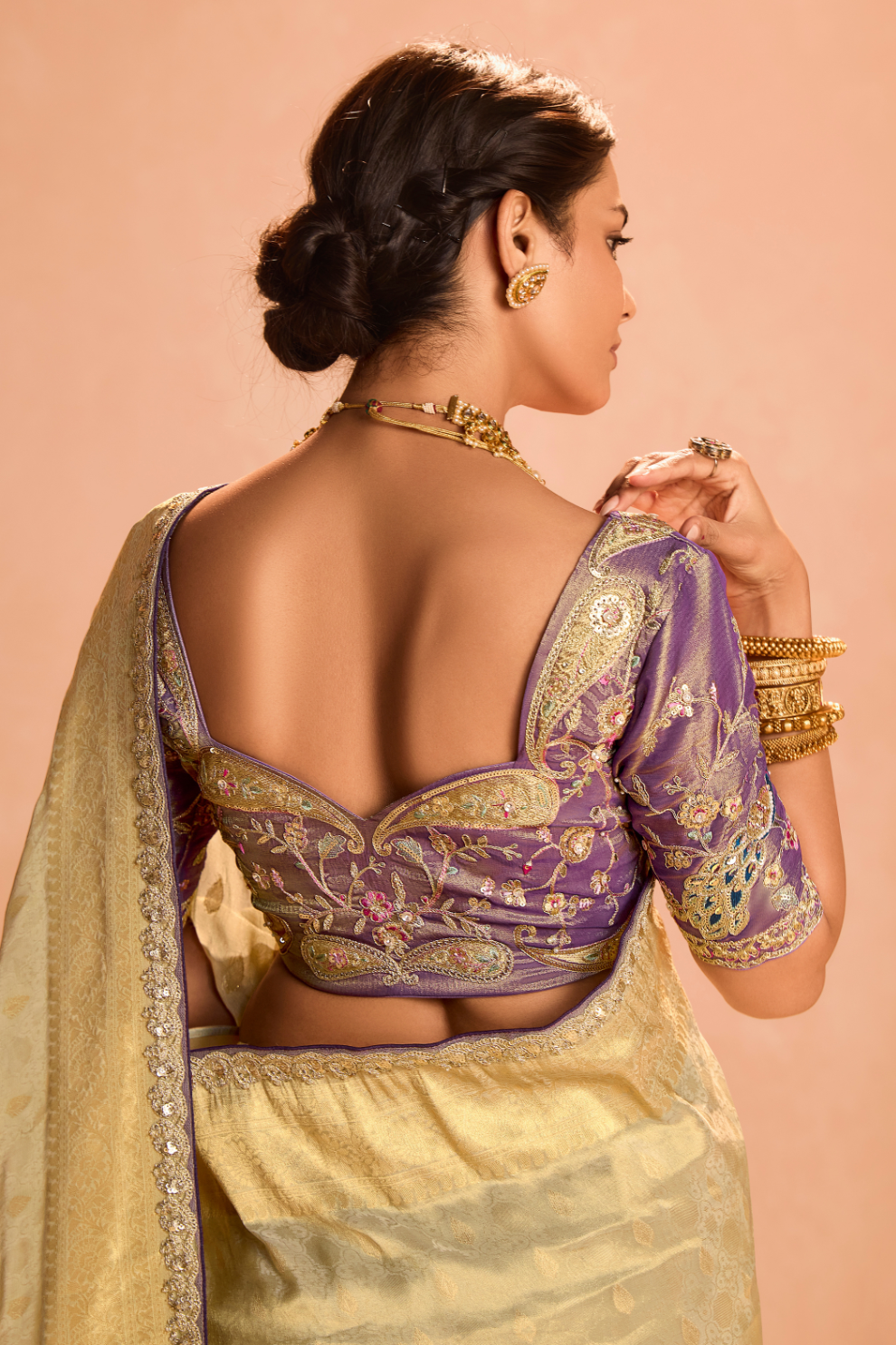 Banarasi Bridal Tissue Silk Saree with Traditional Royal Finish