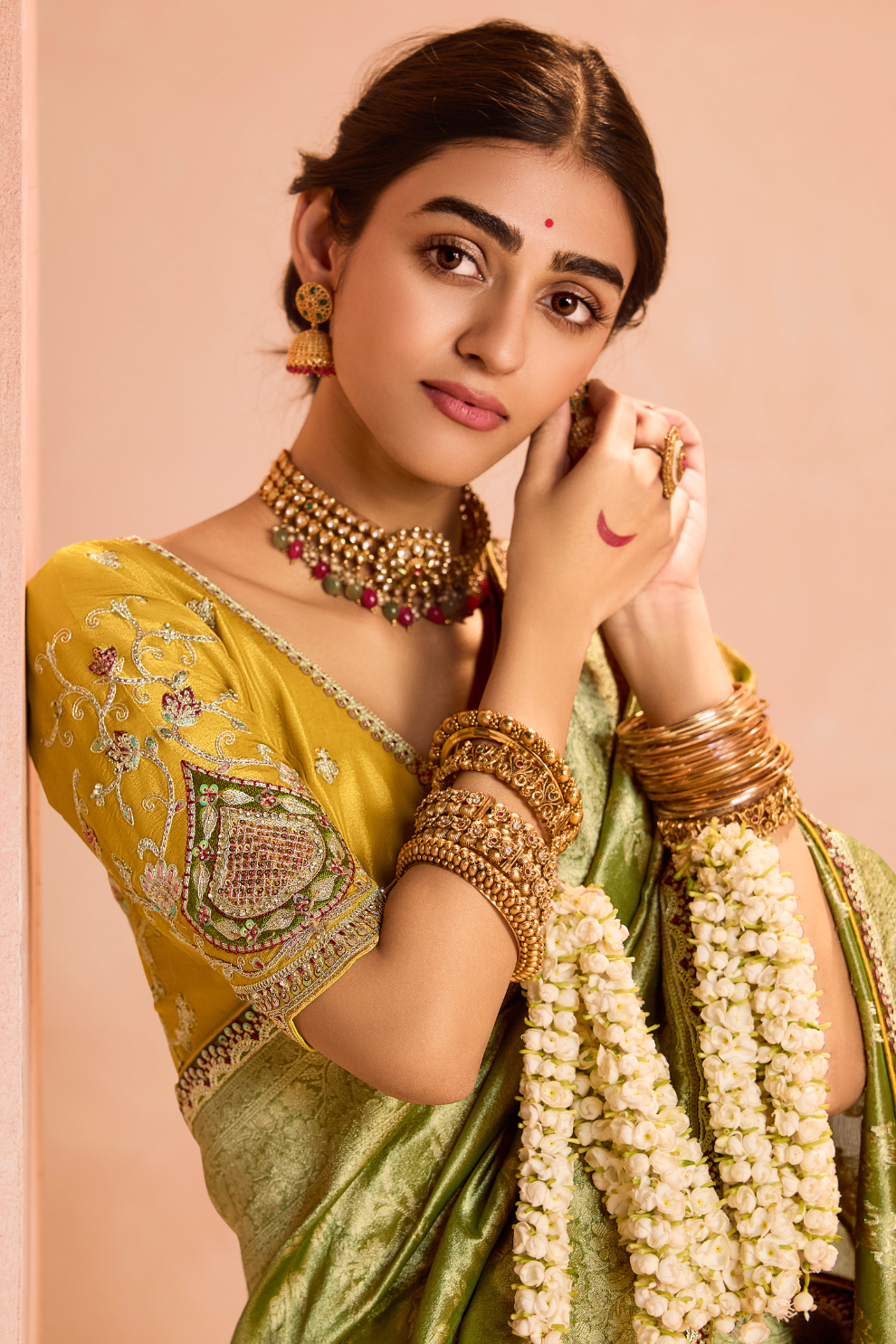 Banarasi Bridal Tissue Silk Saree with Traditional Royal Finish