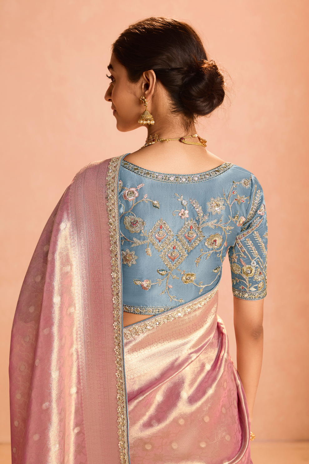 Banarasi Bridal Tissue Silk Saree with Traditional Royal Finish