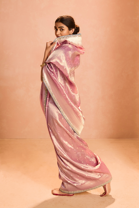 Banarasi Bridal Tissue Silk Saree with Traditional Royal Finish