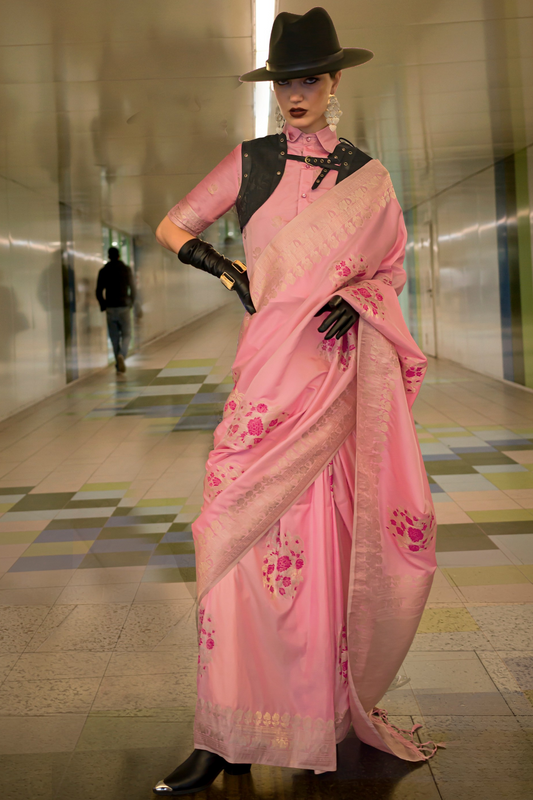 Banarasi Katan Silk Saree with Rich Zari Weaving