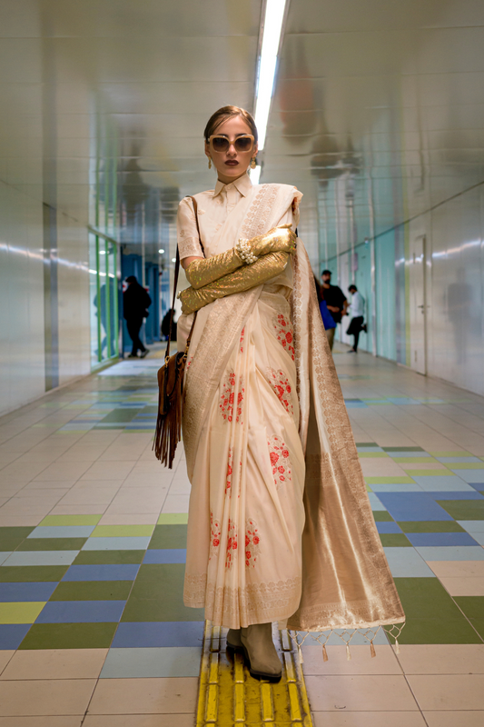 Banarasi Katan Silk Saree with Rich Zari Weaving