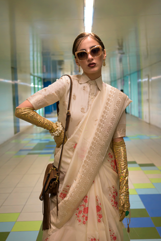 Banarasi Katan Silk Saree with Rich Zari Weaving