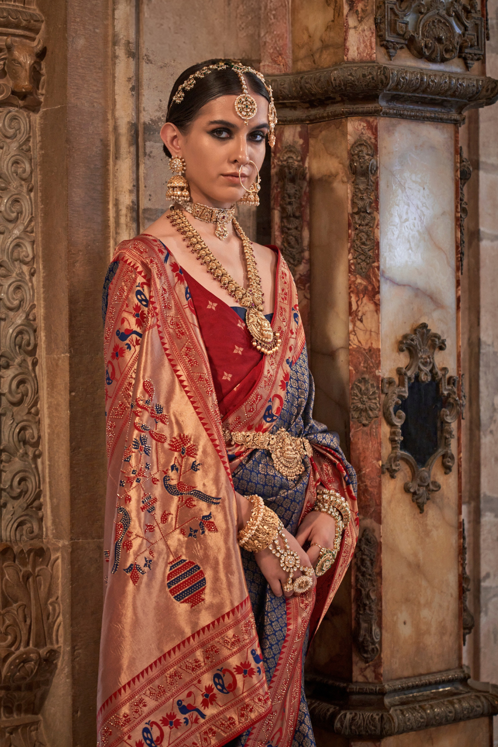 Traditional Patola Silk Saree with Intricate Weaving