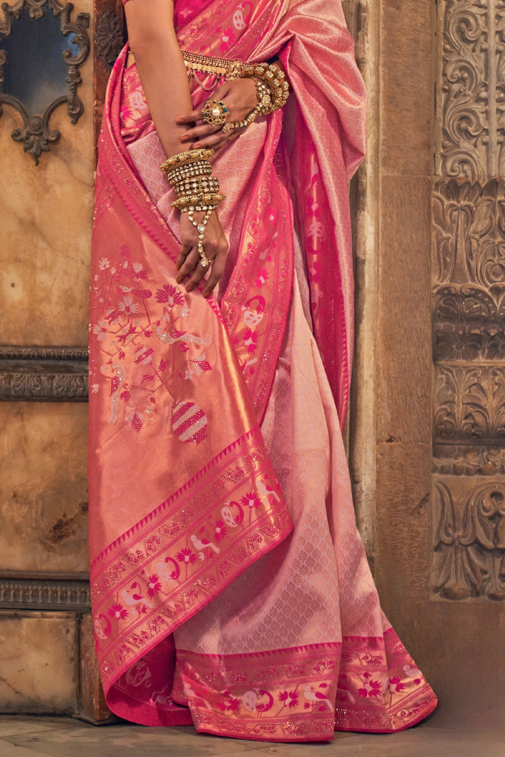 Traditional Patola Silk Saree with Intricate Weaving