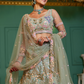 Designer Net Lehenga Choli with Coding and Zarkan Embroidery