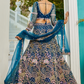 Designer Net Lehenga Choli with Coding and Zarkan Embroidery