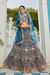 Designer Net Lehenga Choli with Coding and Zarkan Embroidery