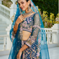 Designer Net Lehenga Choli with Coding and Zarkan Embroidery