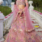 Designer Net Lehenga Choli with Coding and Zarkan Embroidery