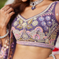 Designer Net Lehenga Choli with Coding and Zarkan Embroidery