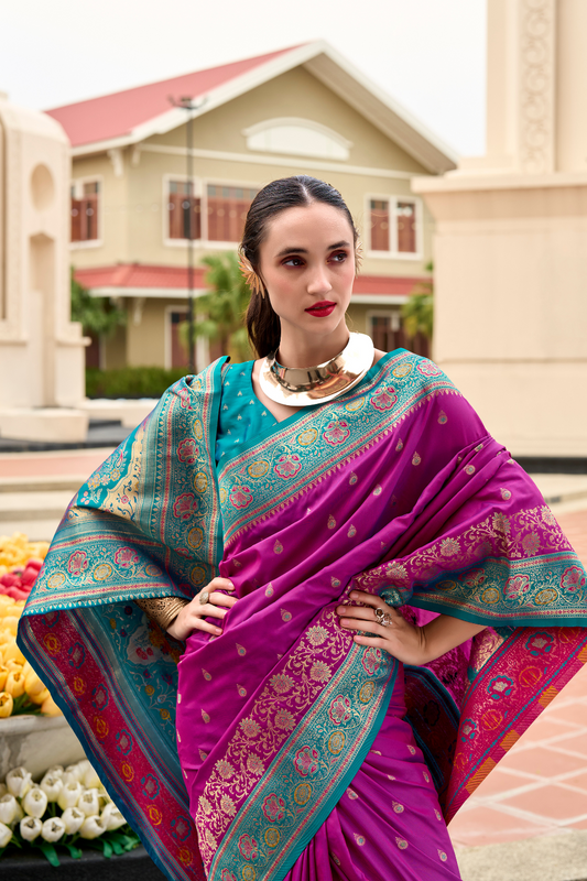 Pure Soft Banarasi Silk Saree Timeless Grace with Royal Zari Weave - LaVante Fashion