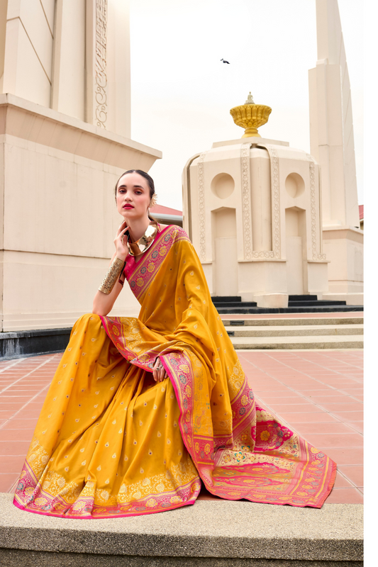 Pure Soft Banarasi Silk Saree Timeless Grace with Royal Zari Weave - LaVante Fashion
