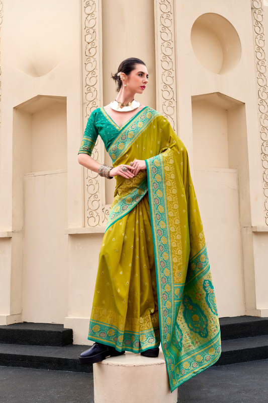 Pure Soft Banarasi Silk Saree Timeless Grace with Royal Zari Weave - LaVante Fashion