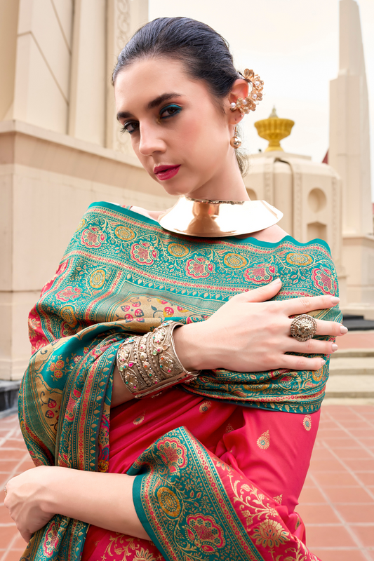 Pure Soft Banarasi Silk Saree Timeless Grace with Royal Zari Weave - LaVante Fashion