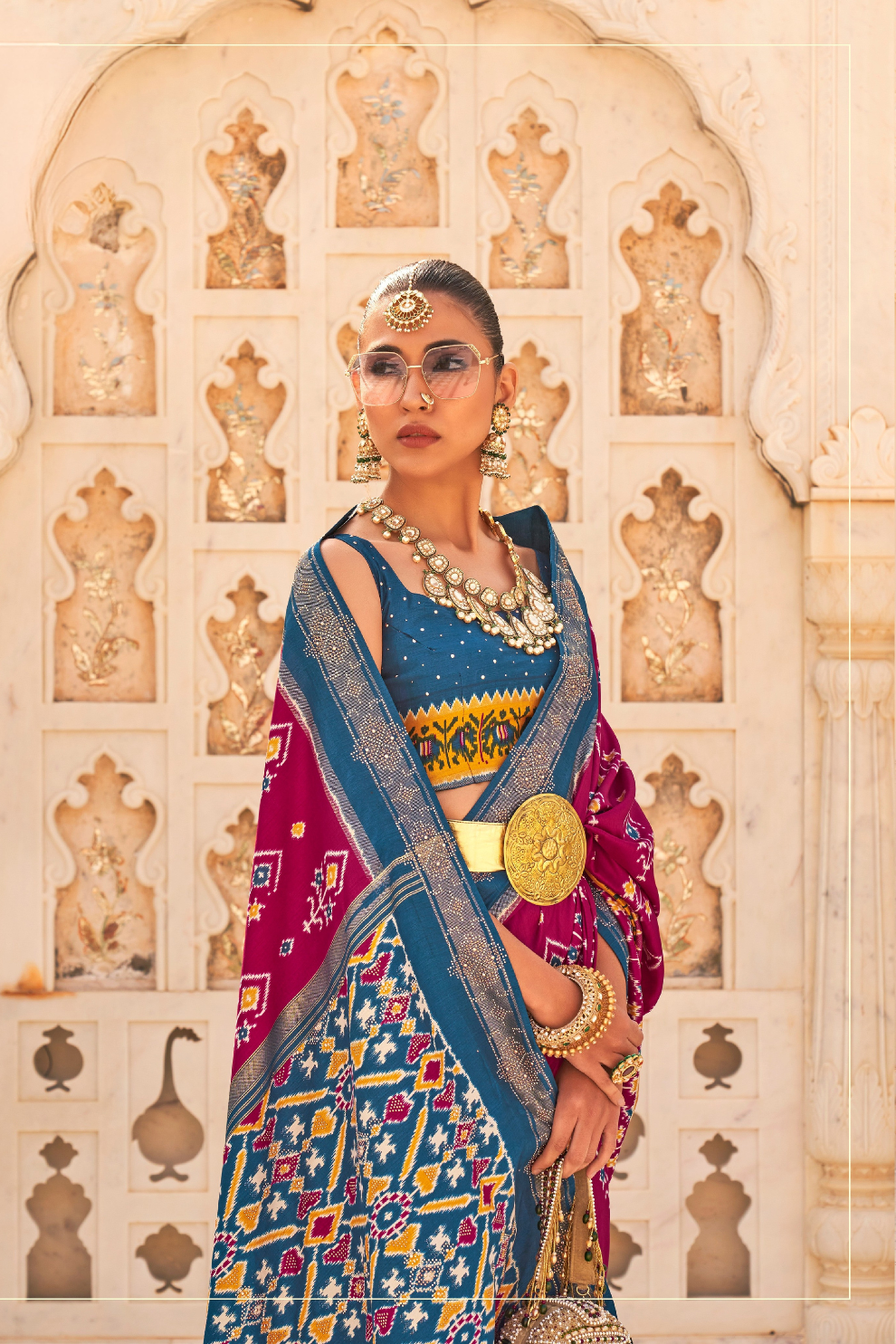 Handloom-Style Patola Silk Saree for Cultural Events