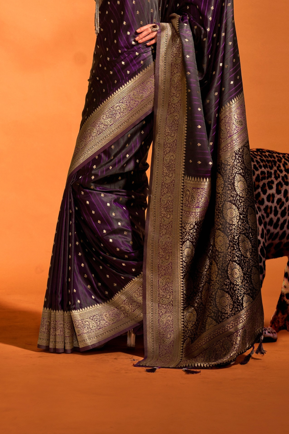 Woven Design Zari Satin Banarasi Saree with Rich Detailing