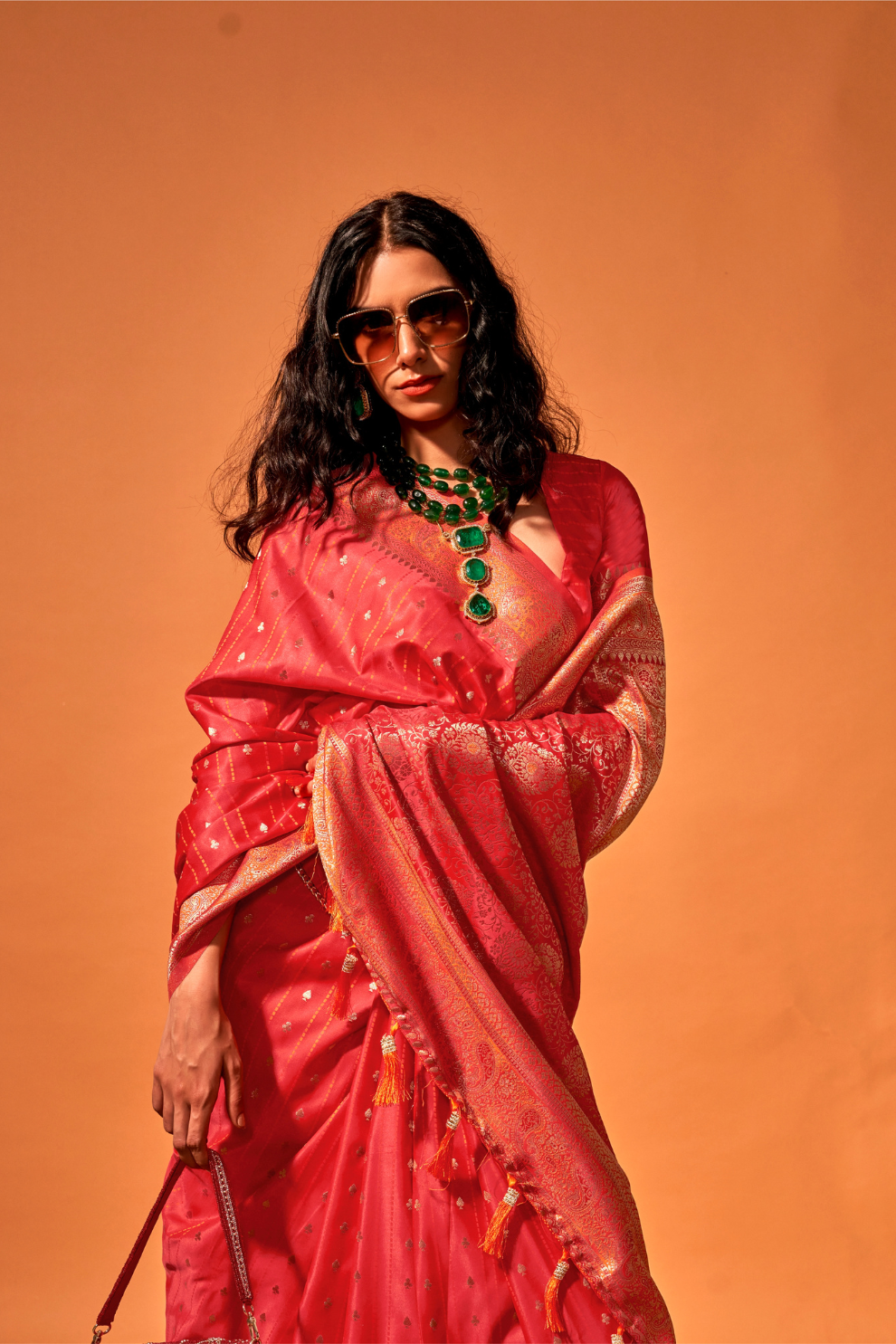 Woven Design Zari Satin Banarasi Saree with Rich Detailing