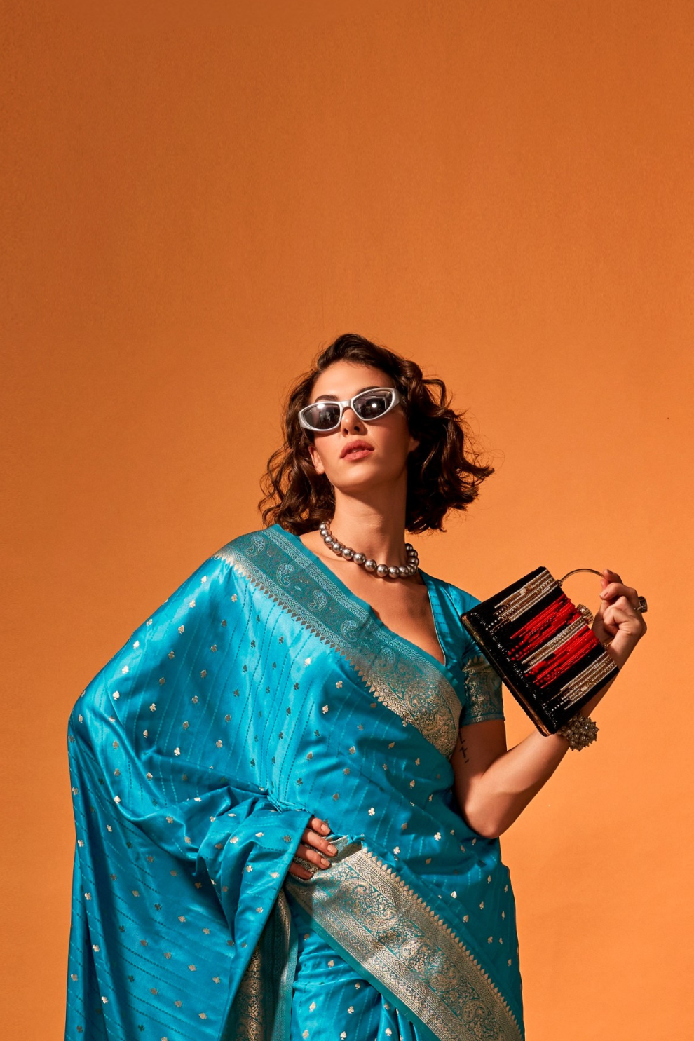 Woven Design Zari Satin Banarasi Saree with Rich Detailing