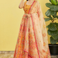 Vibrant Digital Printed Organza Lehenga Choli with Contemporary Flair