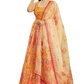 Vibrant Digital Printed Organza Lehenga Choli with Contemporary Flair