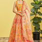 Vibrant Digital Printed Organza Lehenga Choli with Contemporary Flair